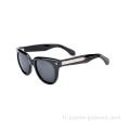Prix ​​d'usine unisexe Luxury Big Lenses Full Rim Acetate Sunglasses